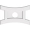 Ekena Millwork Haven Architectural Grade PVC Ceiling Medallion, 16"W x 10 5/8"H x 3"ID x 3 1/2"C x 1"P, One-Piece CMP16X10HN-03000 - alternate 1